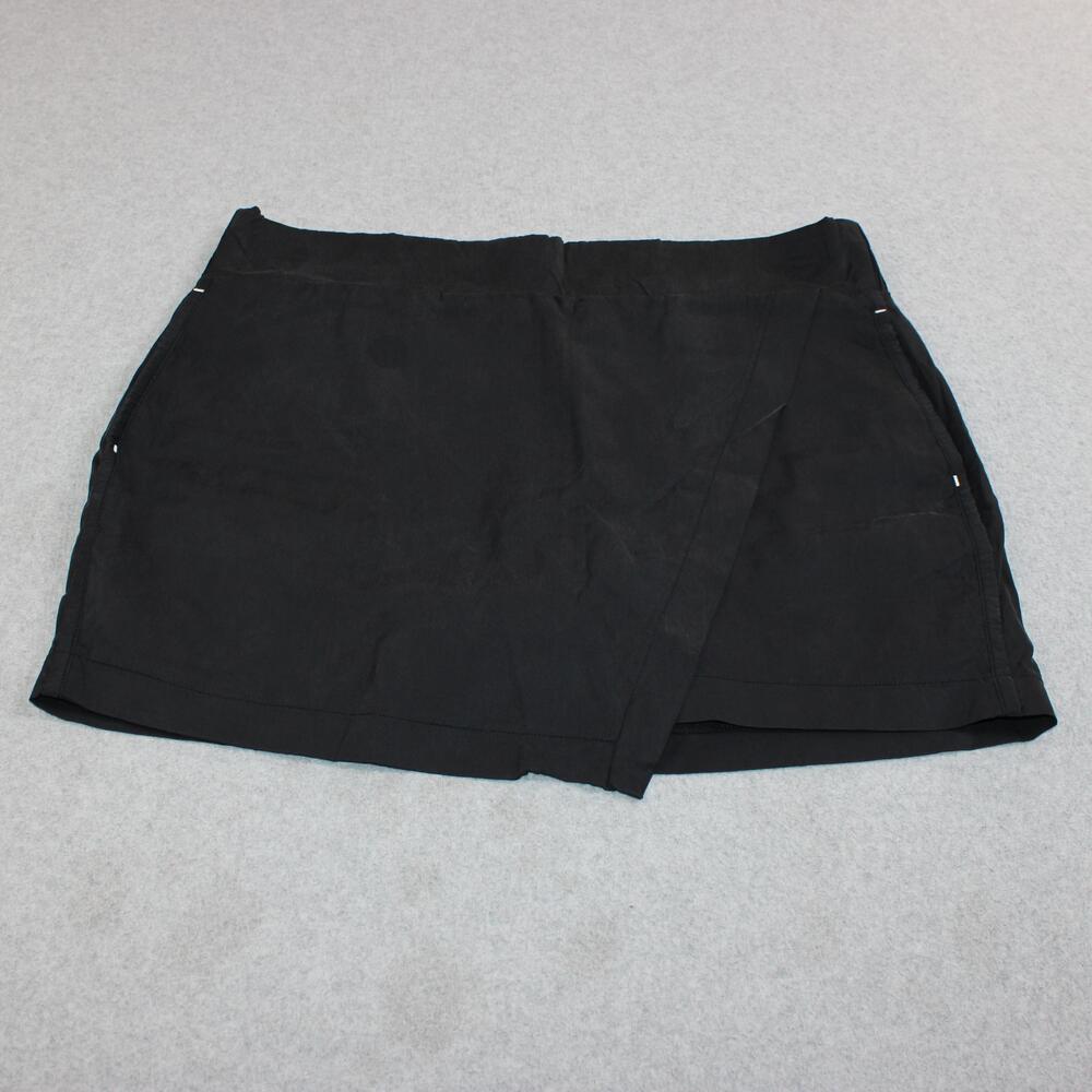 Athleta Derek Lam 10C Skort Women Medium Black Athletic Skirt Short Zip Pockets